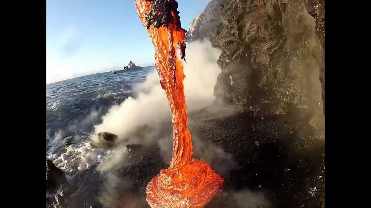 Close Footage Of Lava Entering The Ocean Geology Page 1565