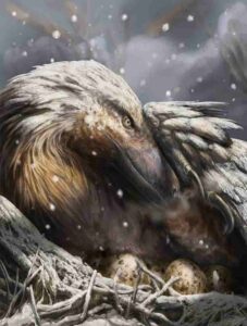     The artist’s impression shows a dromaeosaur, a type of feathered theropod, in the snow. This dinosaur group is popularly known as a raptor. A well-known dromaeosaur is Velociraptor, portrayed in the film Jurassic Park. Credit: Davide Bonadonna/Universidade de Vigo/UCL